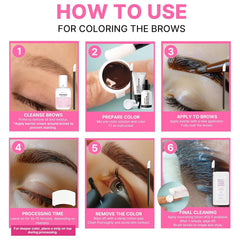 CLIONE PRIME application step showing brush applying tint for simple at-home use