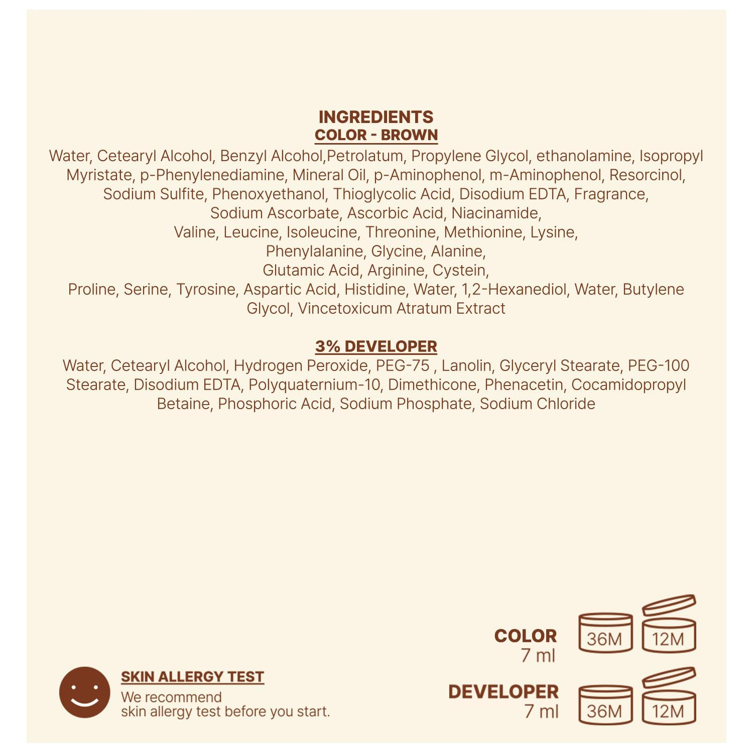 CLIONE PRIME ingredient label highlighting Vitamin C conditioning
