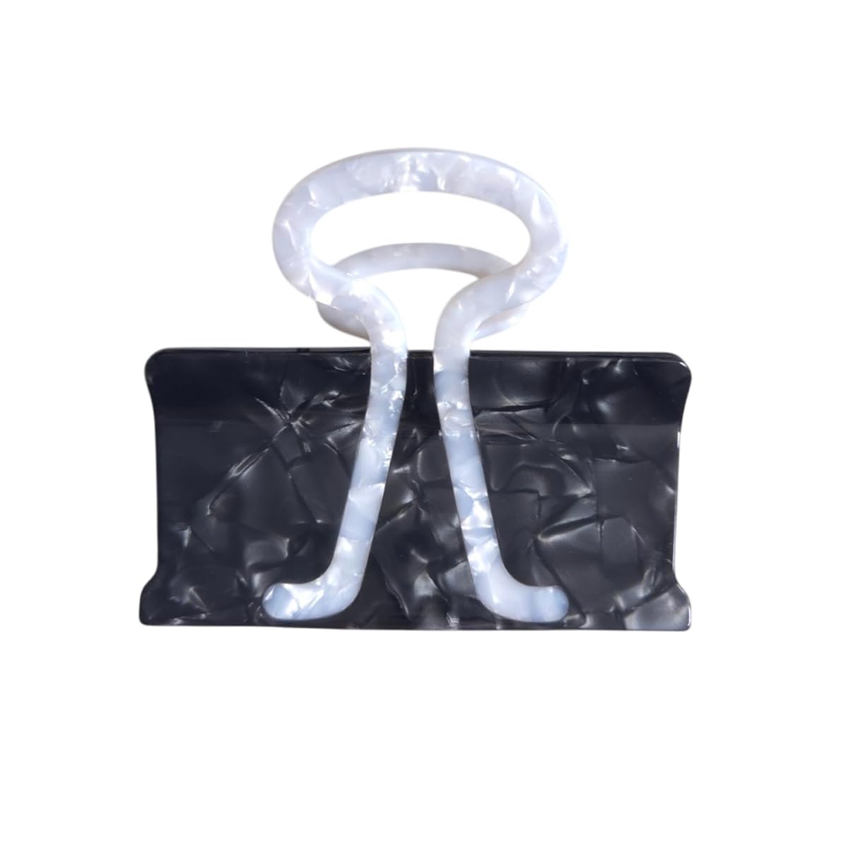 Clip Sugar front view of acetate claw clip showing shape and finish for stylish hold