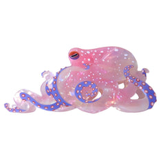 Clip Sugar octopus front view showing light pink acetate and decorative design for style