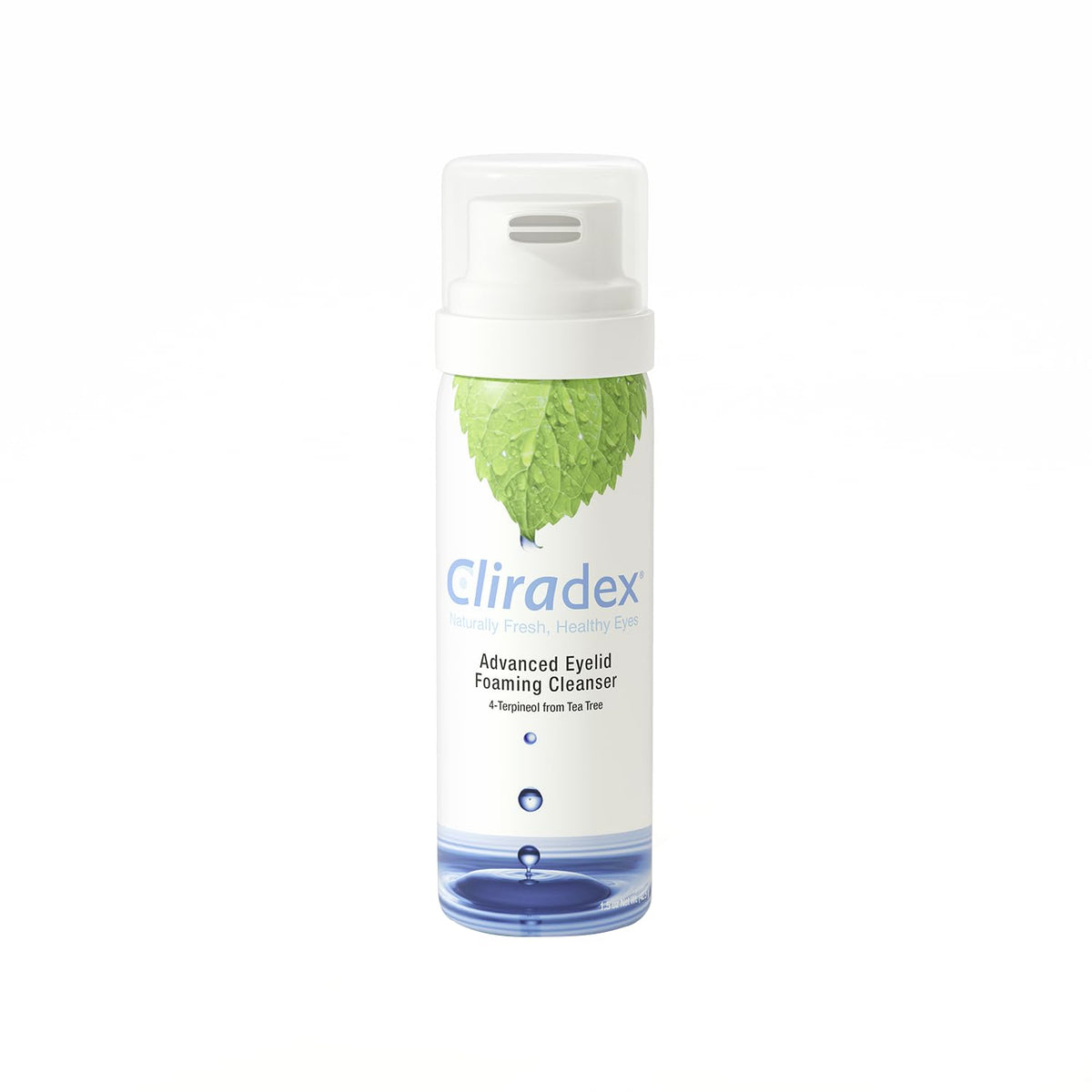 Cliradex foam front bottle showing clean packaging and product benefit