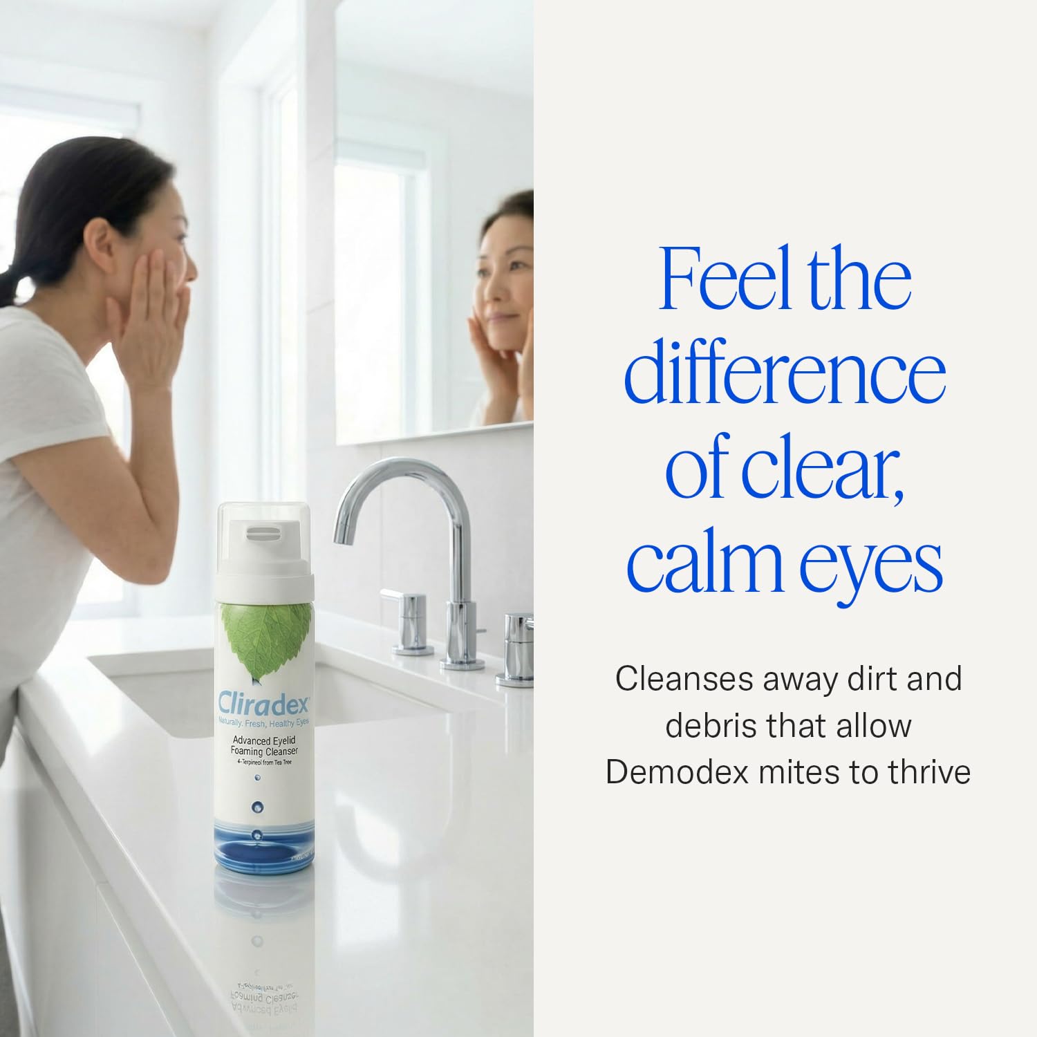 Cliradex dispensing white foam demonstrating easy application and control