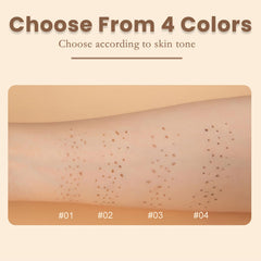CLLFUU model applying freckles with pen demonstrating quick, natural-looking results