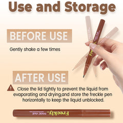 CLLFUU freckle pen pair with one cap removed showing usability