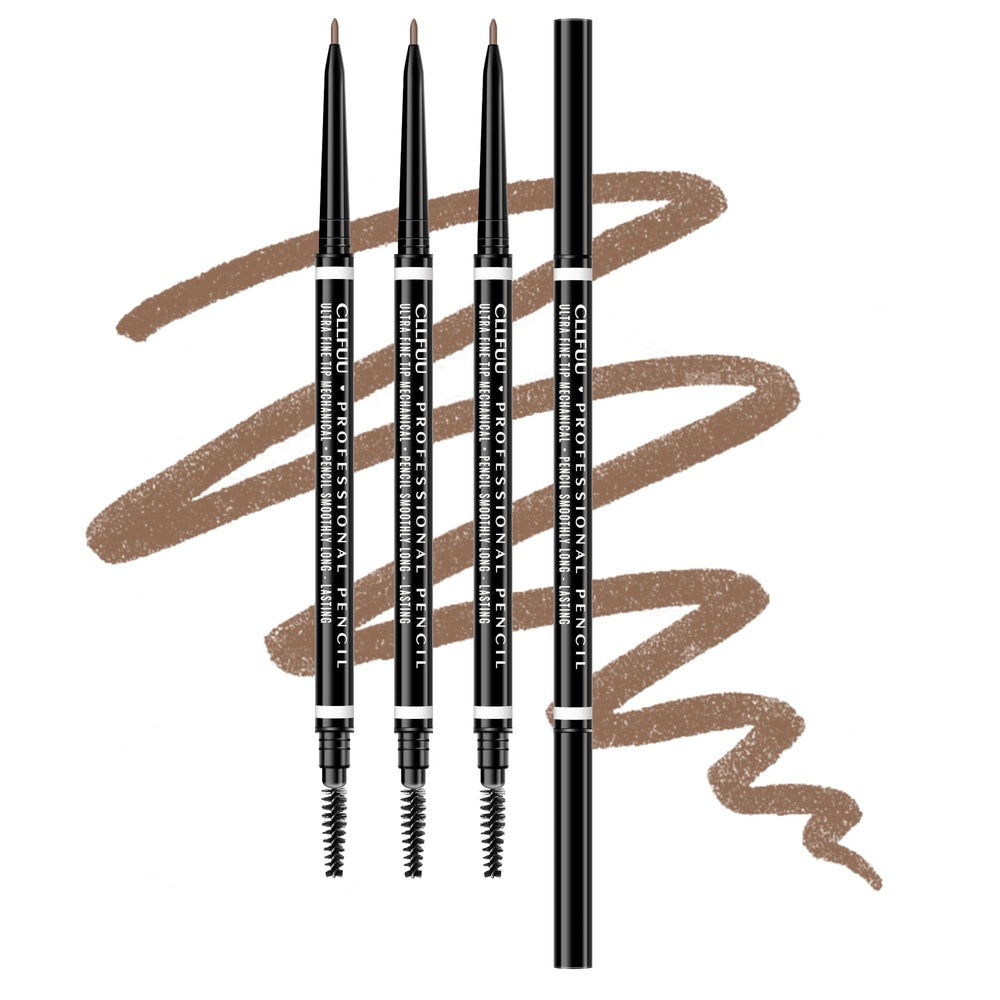CLLFUU front packaging showing four taupe pencils and sharpener, convenient set