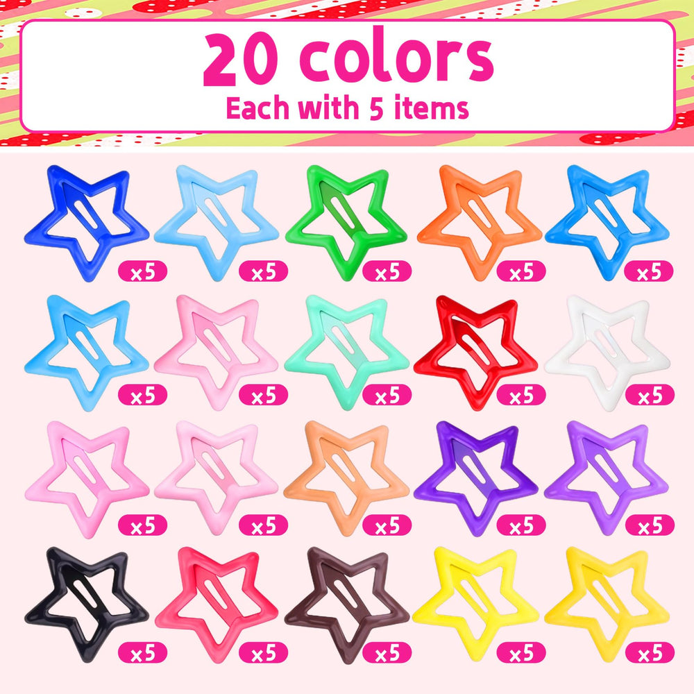 CllyCnny star clips clipped into a braid showing secure hold on dark hair