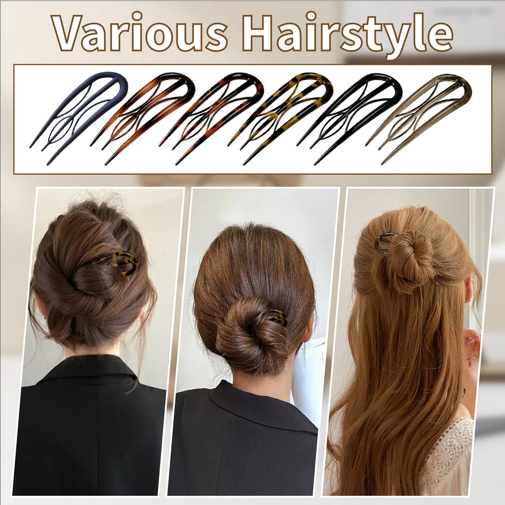 CllyCnny clip holding a twisted bun in place on model hair showing reliable all-day hold benefit
