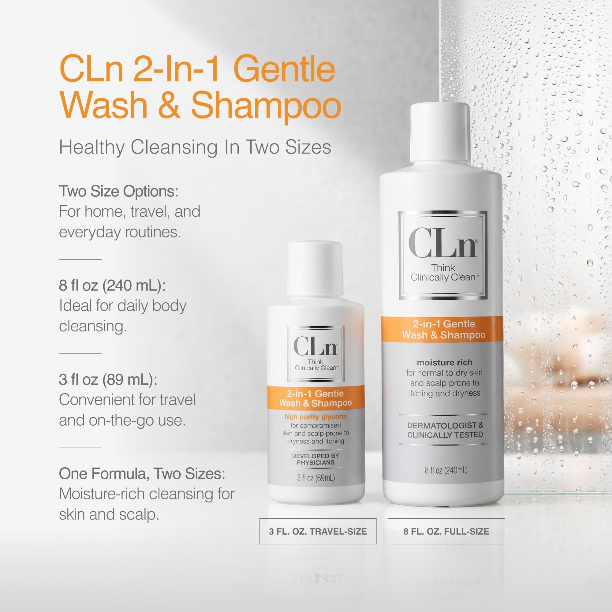 Clear ingredients panel of CLn showing no parabens or dyes benefit