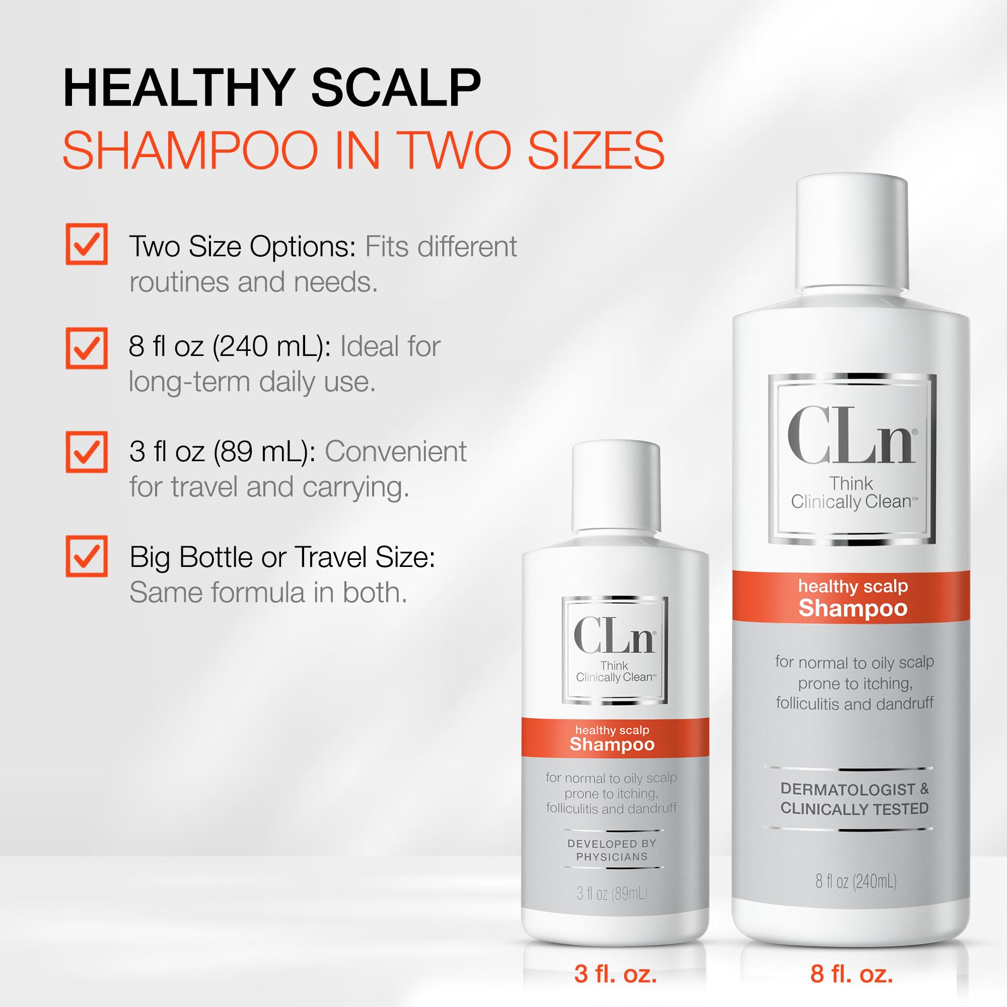 Bathroom shelf with CLn shampoo showing everyday grooming integration