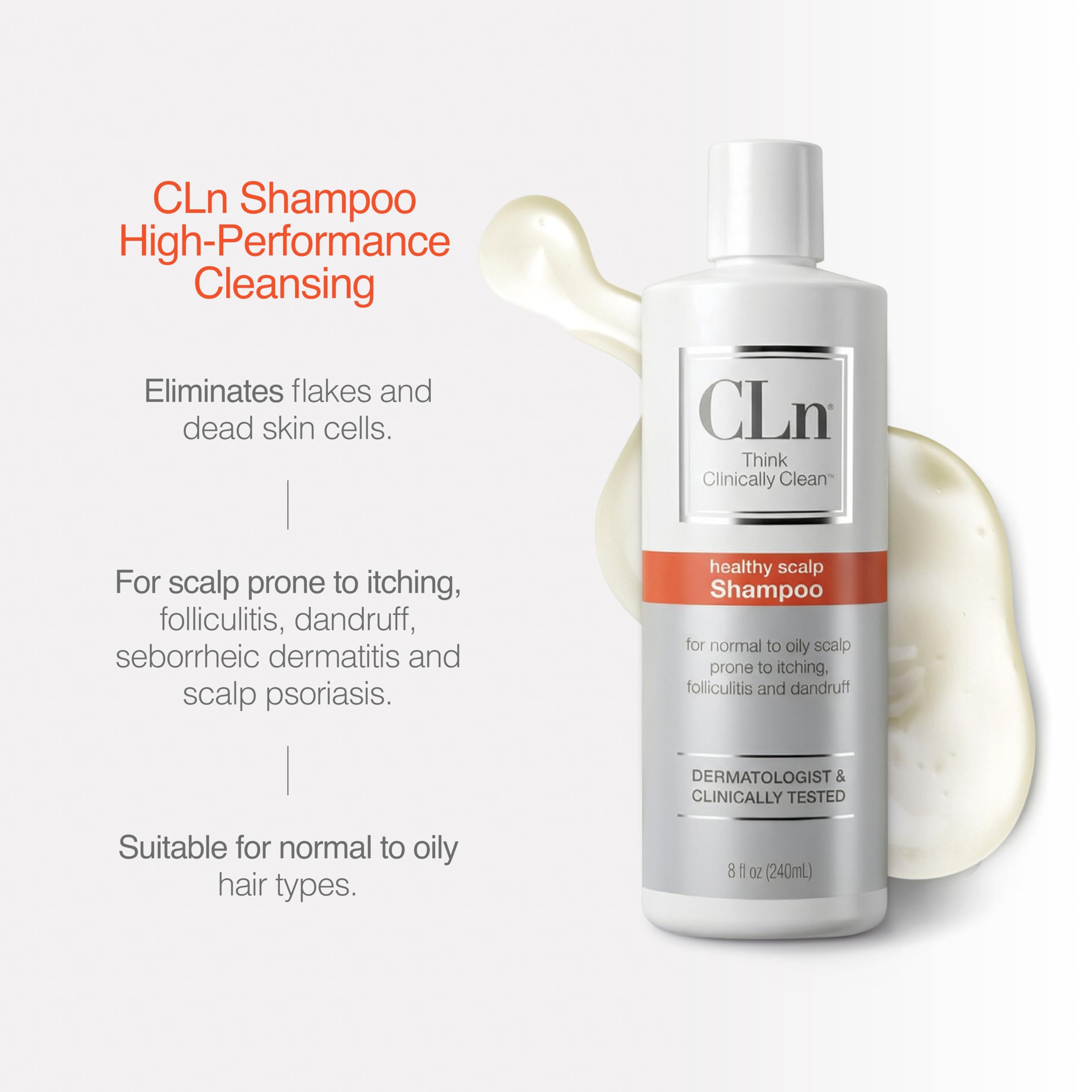 Hand holding CLn bottle to show size and concentrated quantity