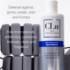 gym bag with CLn SportWash ready for athletes illustrating portability