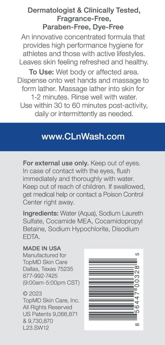 CLn SportWash dispensing pump demonstrating easy, controlled usage