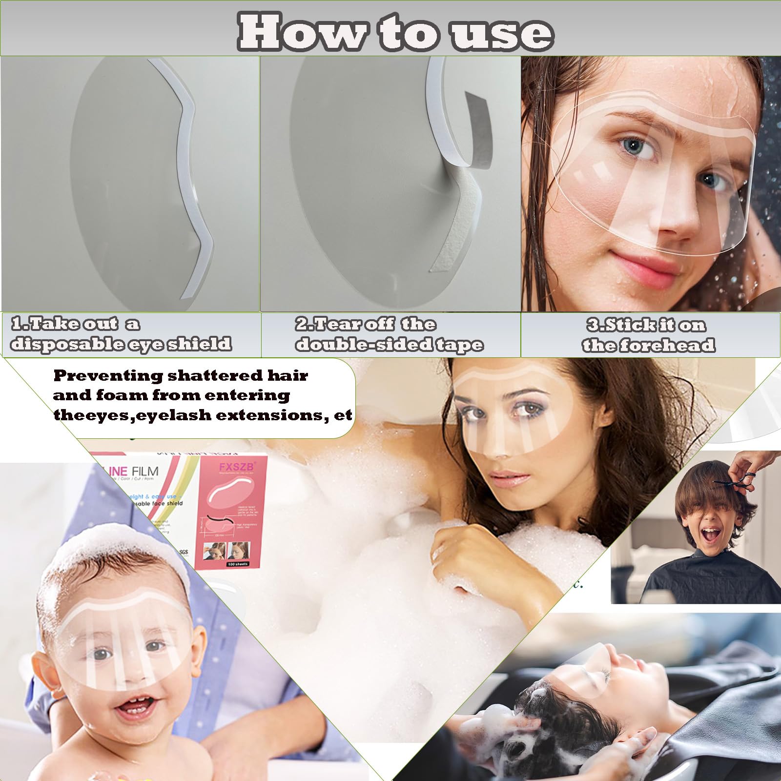 CLOEWCL model wearing shield in salon for protective lash aftercare