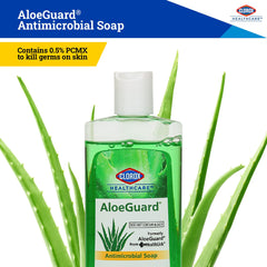 Clorox AloeGuard close-up label highlighting antimicrobial and aloe benefits