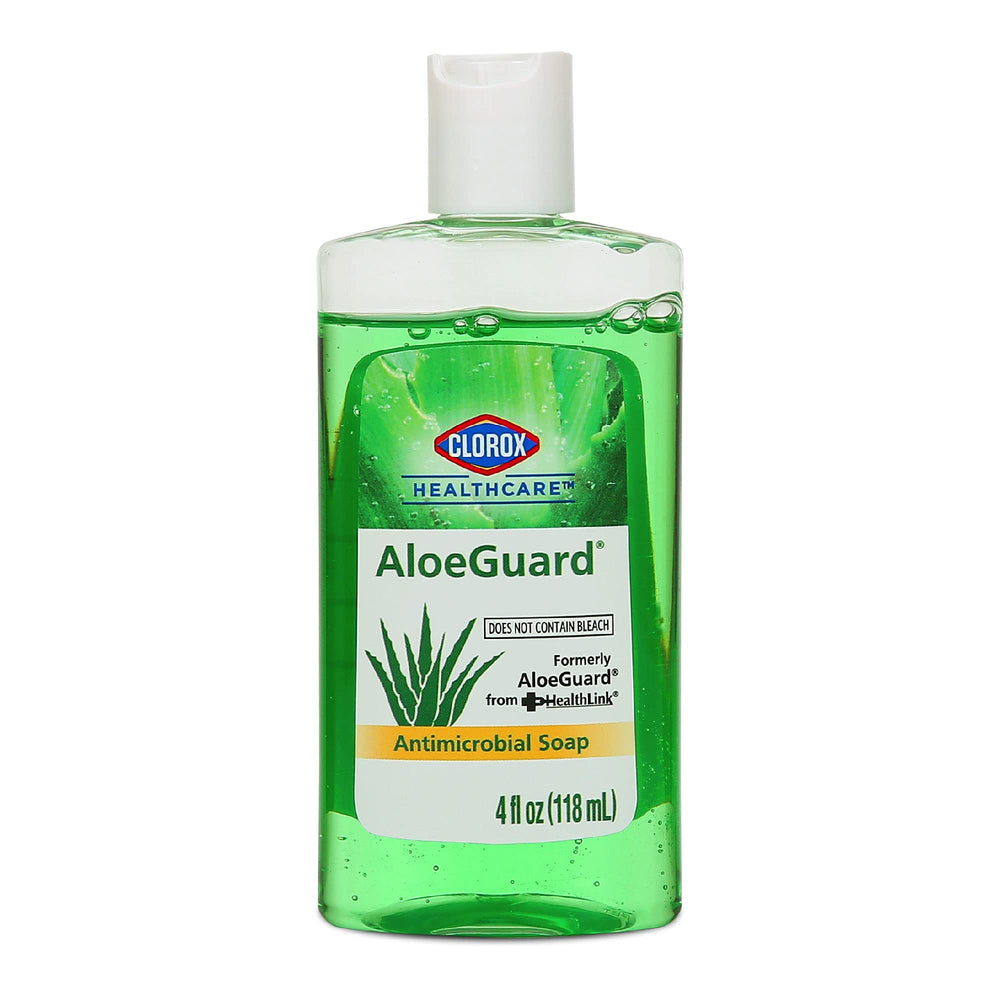 Clorox AloeGuard front packaging shows travel bottle and brand for reliable hygiene