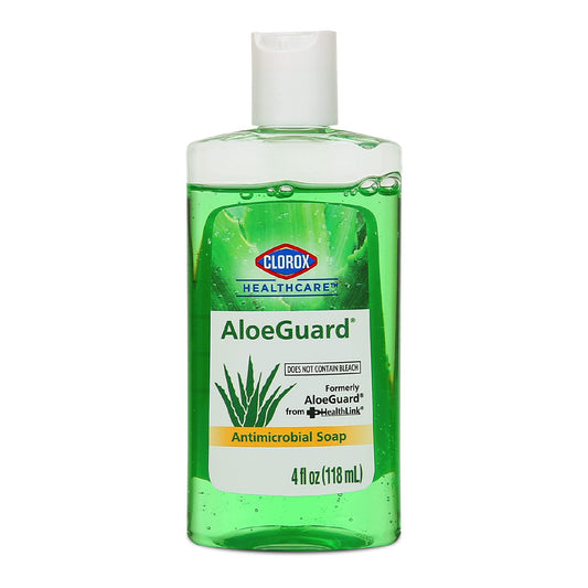 Clorox AloeGuard front packaging shows travel bottle and brand for reliable hygiene