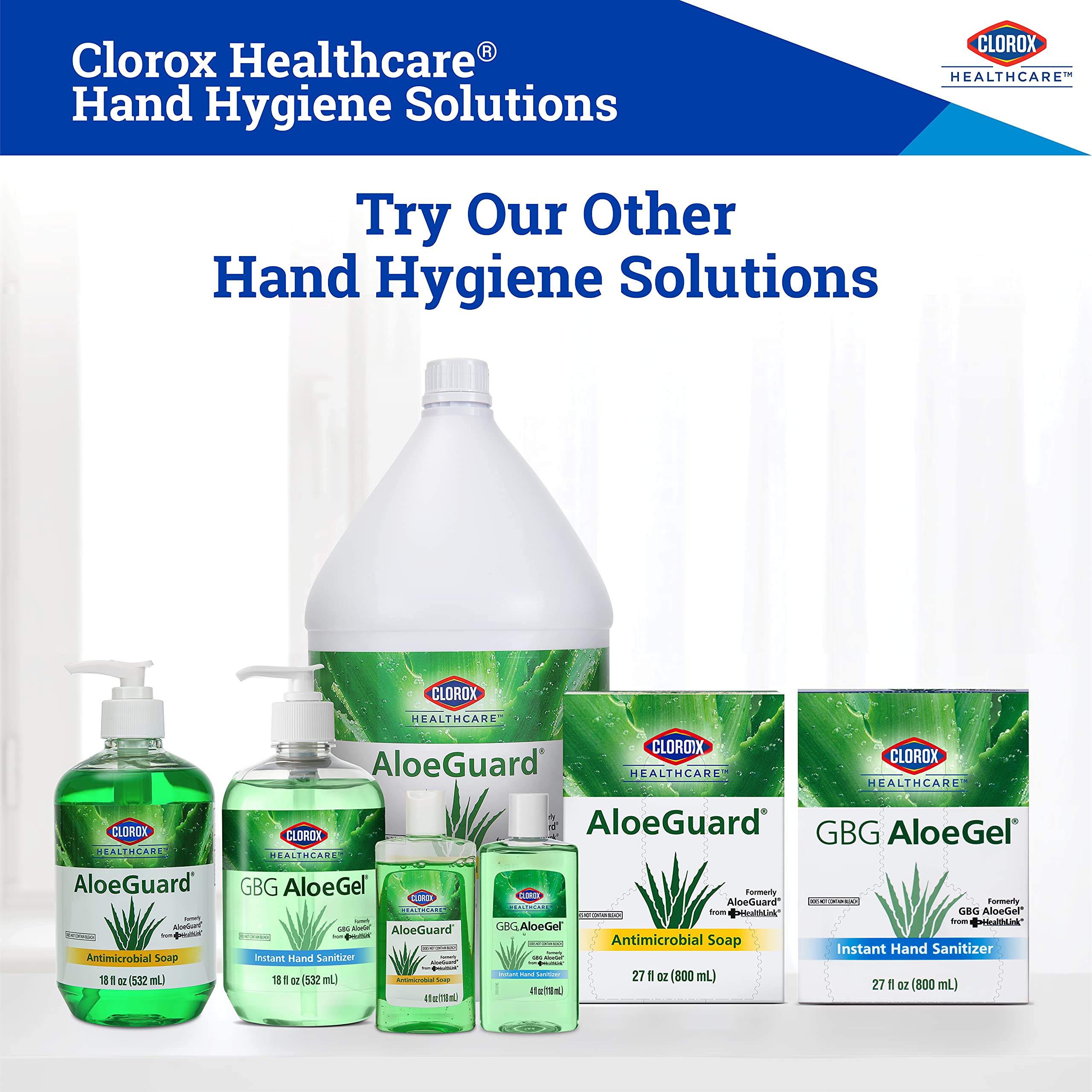 Clorox AloeGuard next to credit card showing 4 fl oz compact size for portability
