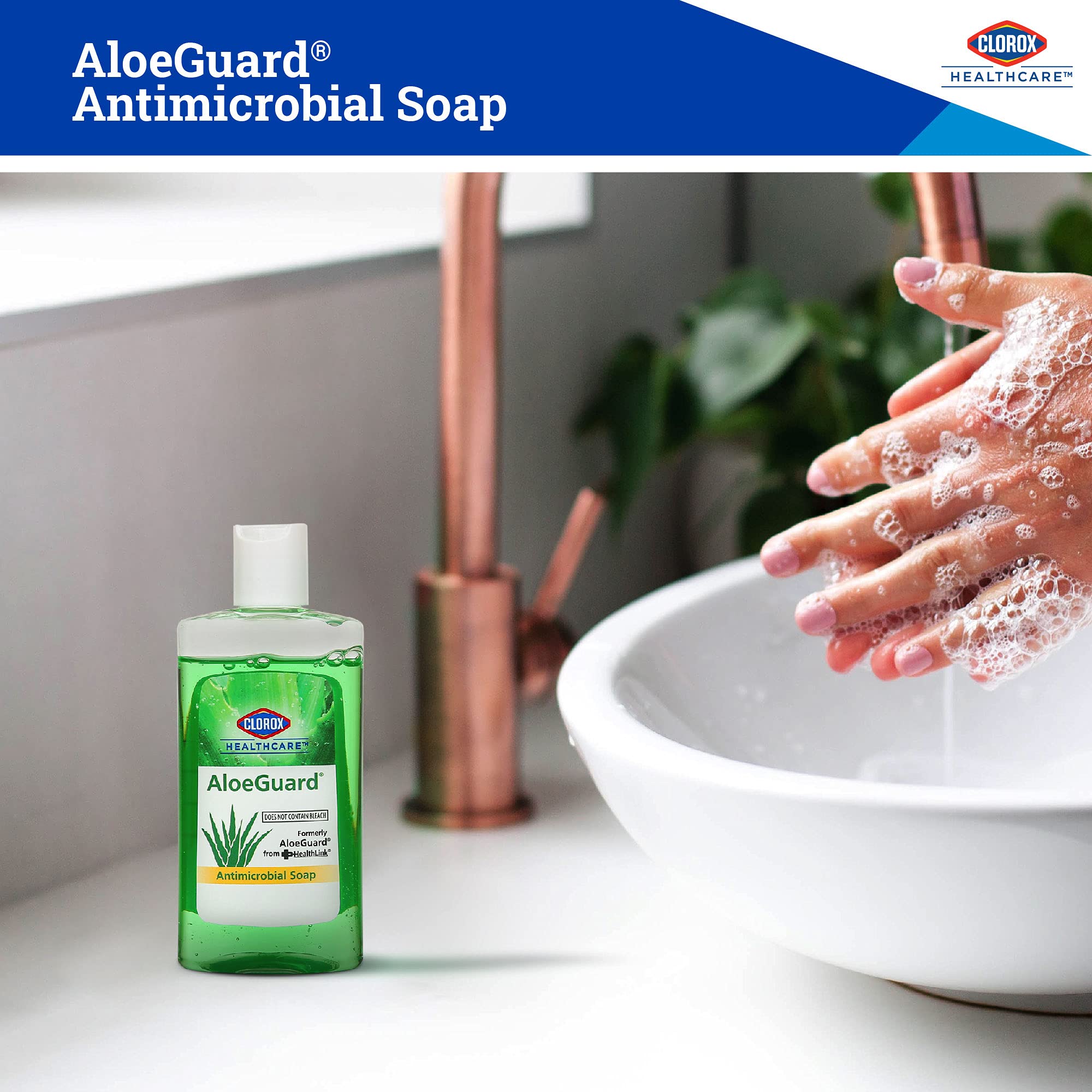Clorox AloeGuard side profile with cap emphasizing leak-resistant travel design