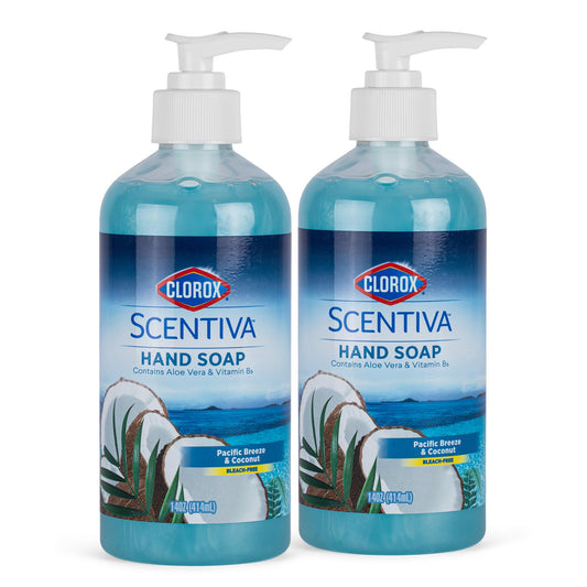 Clorox bottle front packaging showing label and scent benefits