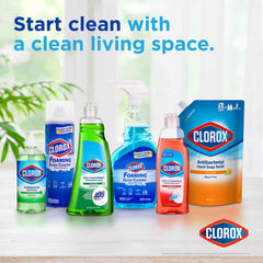 Clorox label close-up with ingredients and directions, helps safe and correct usage