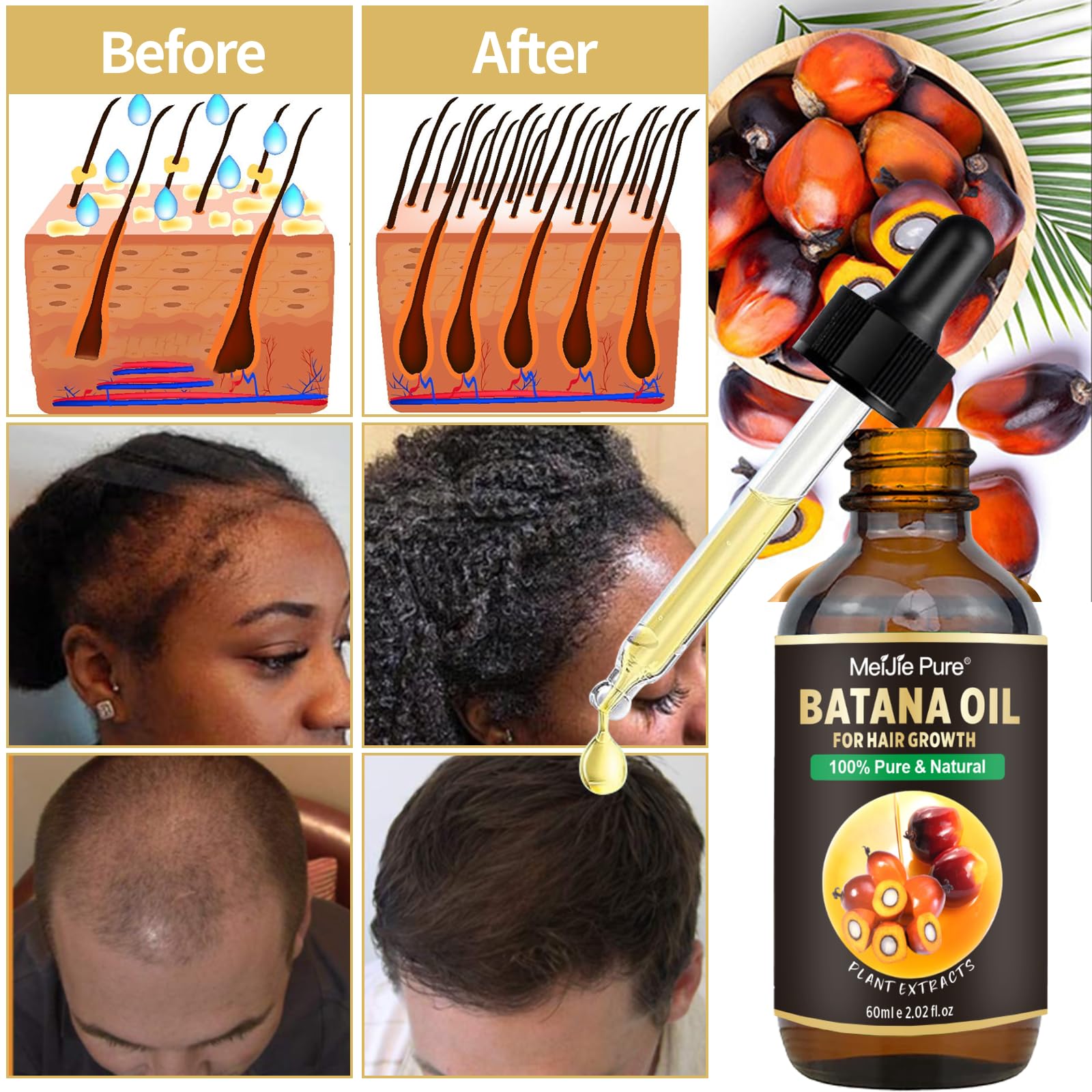 CLOTHES OF SKIN open jar of batana mask paste showing moisturizing benefit