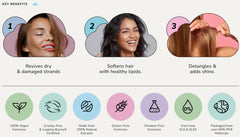Cloud Haircare dispensed in hand demonstrating easy application and rinseability