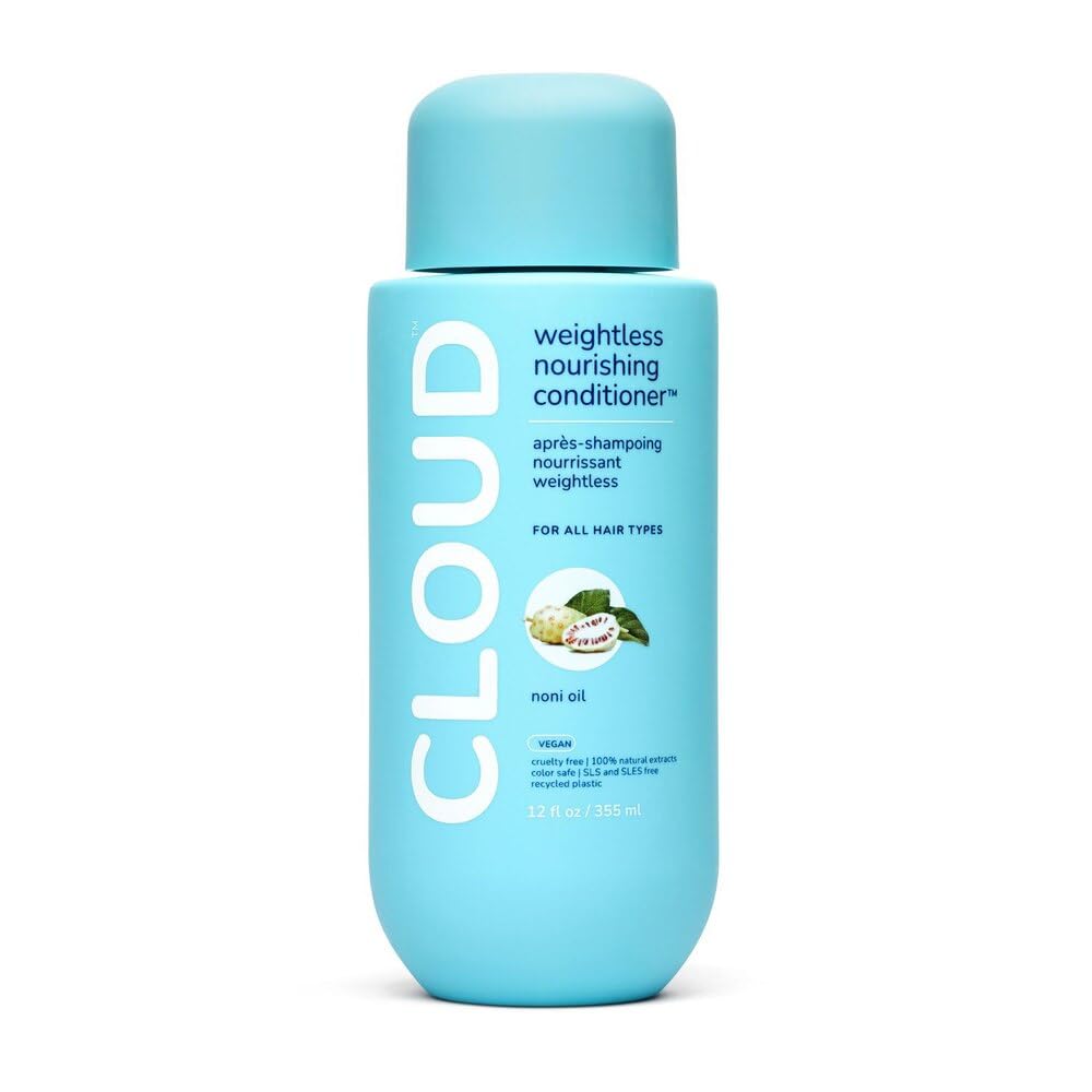 Cloud Haircare front bottle showing product branding and lightweight promise