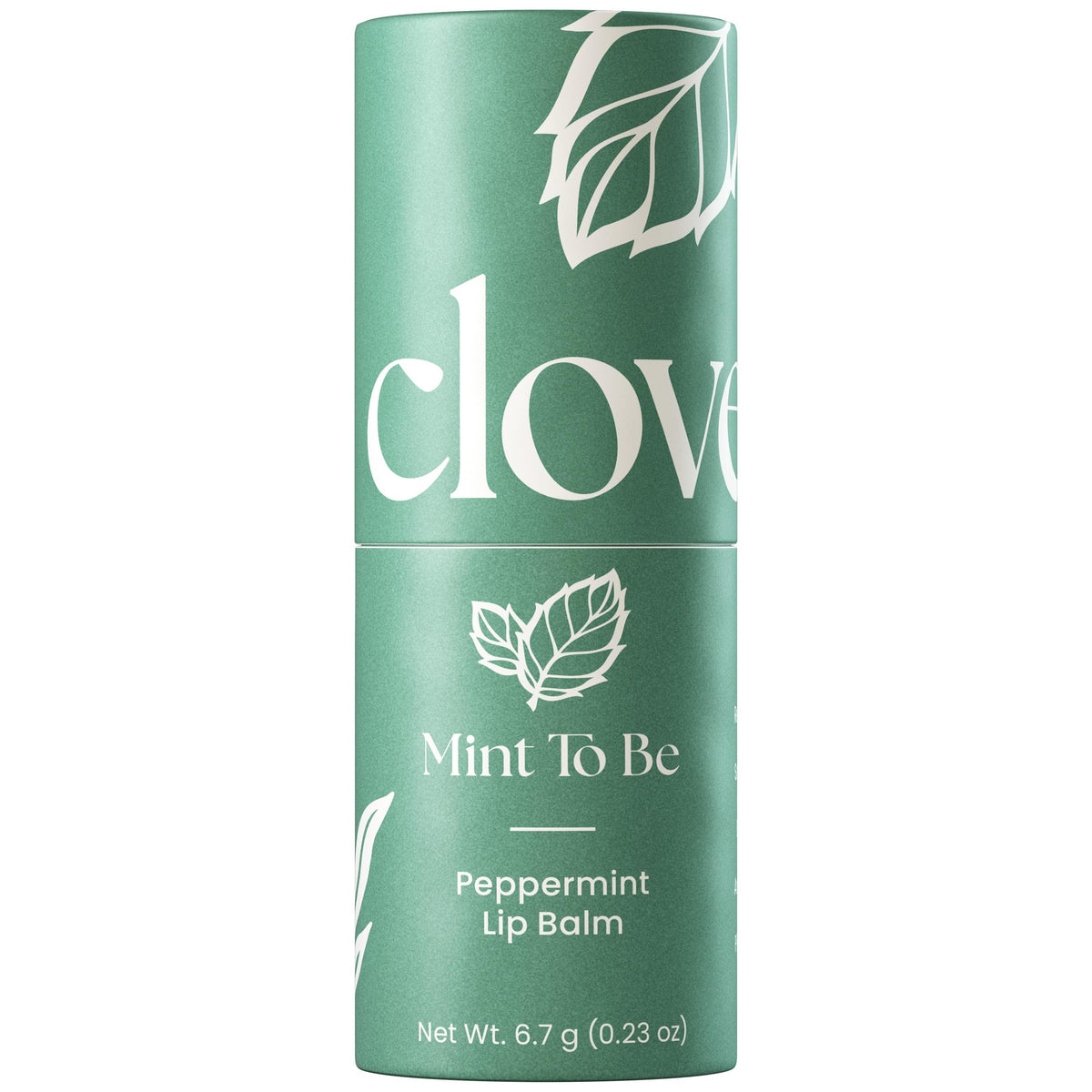 cloven front packaging showing peppermint balm and travel-friendly tube benefit