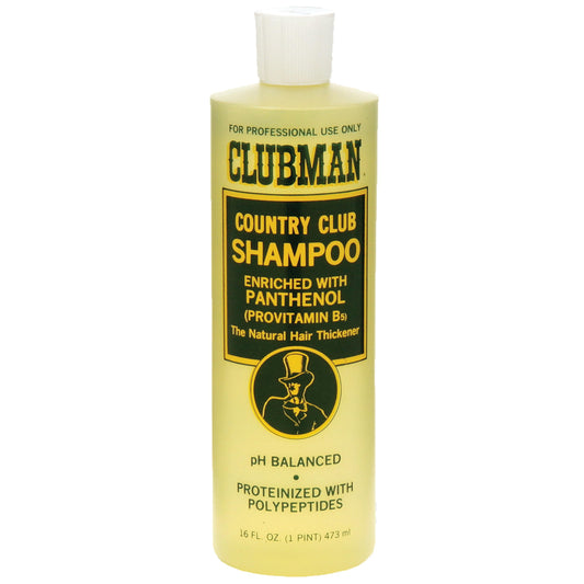 Clubman Country Club front bottle showing packaging and classic grooming scent benefit