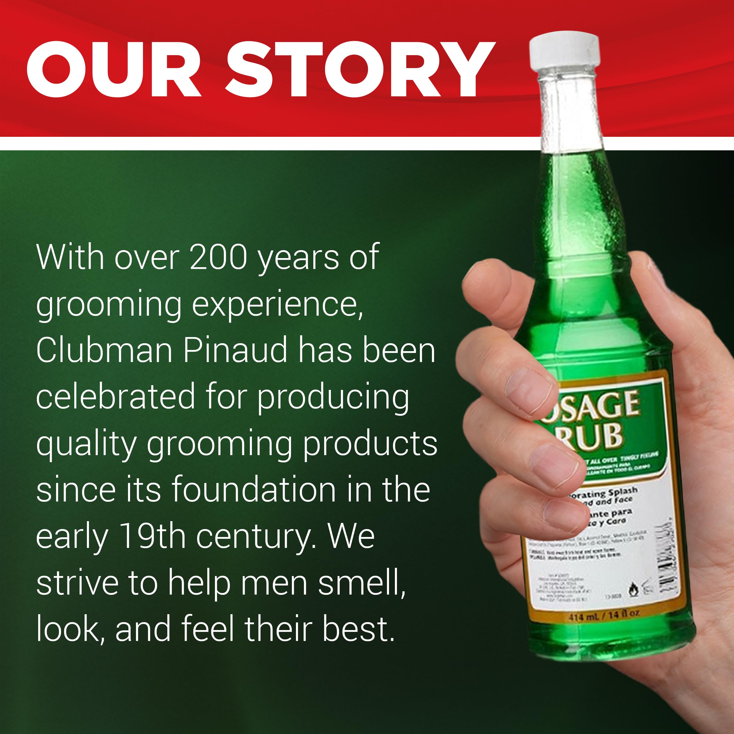 Morning routine scene with Clubman for refreshed scent and groomed look