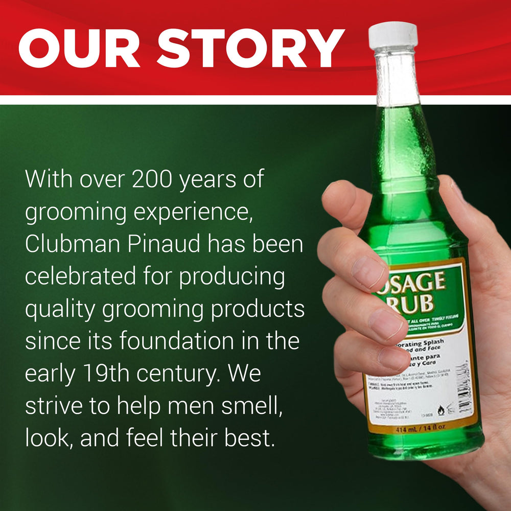 Morning routine scene with Clubman for refreshed scent and groomed look