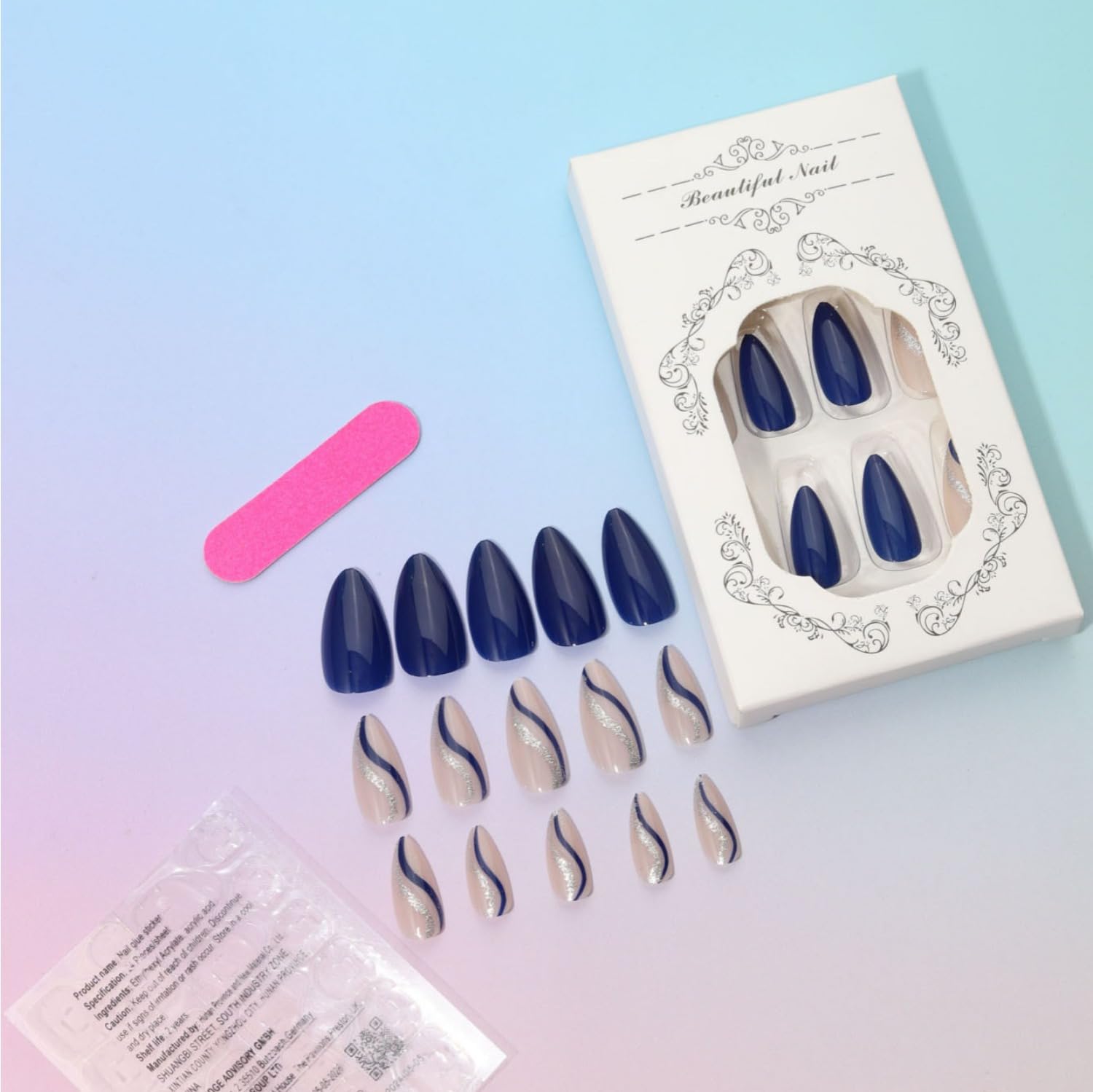 clvpai full set worn on nails displaying cohesive look and instant salon style