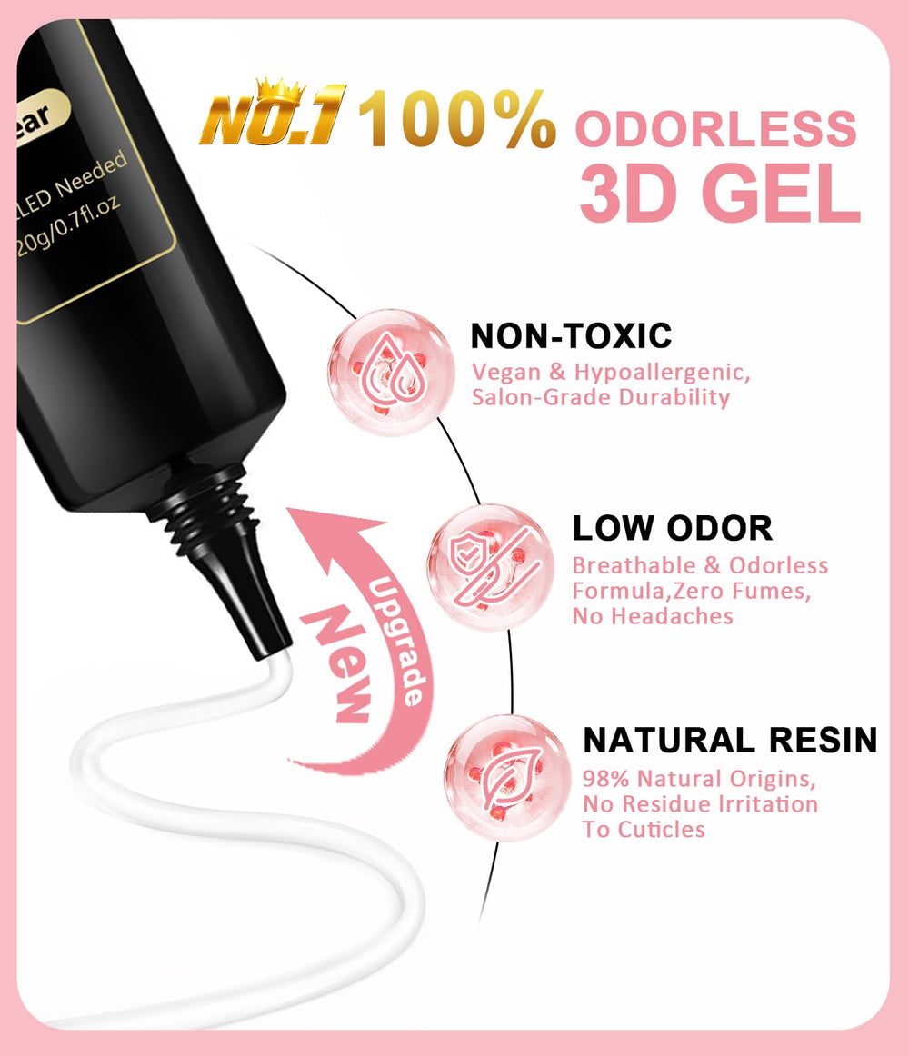 CMTQVFL gel texture close-up illustrating non-flowing sculpting control