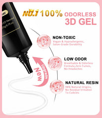 CMTQVFL gel texture close-up illustrating non-flowing sculpting control