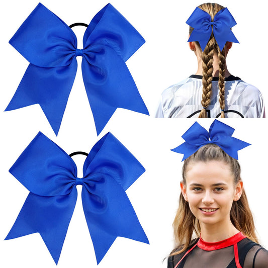 CN blue cheer bow front view shows bold team visibility and neat shape