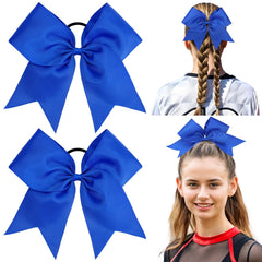 CN blue cheer bow front view shows bold team visibility and neat shape