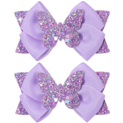 CN purple butterfly front view showing sparkly bow and butterfly detail for bright style