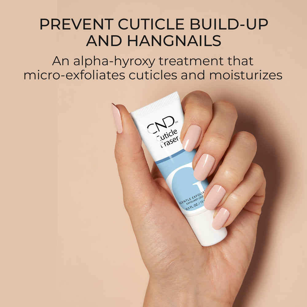 CND cuticle eraser texture close-up showing creamy gel consistency for quick absorption