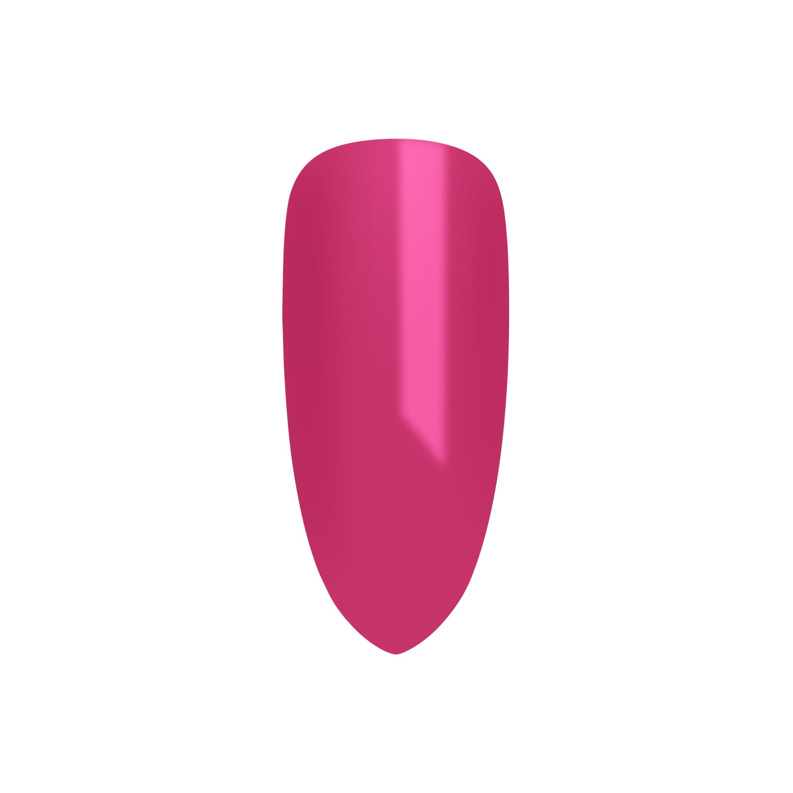 CND brush stroke swatch of Hot Pop Pink demonstrating opaque coverage