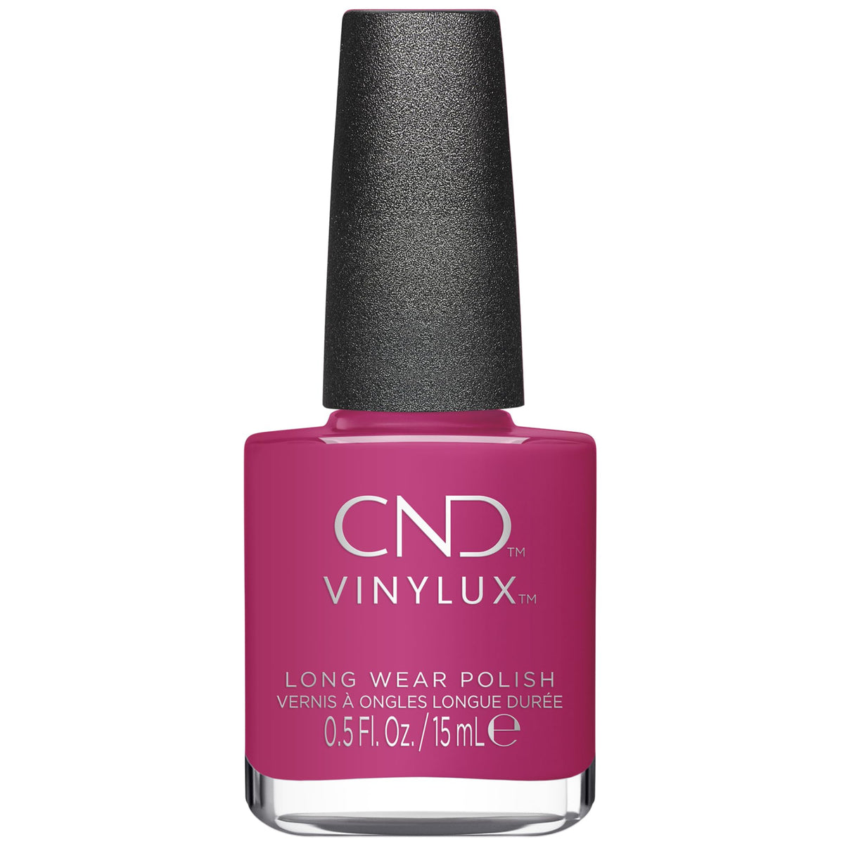 CND bottle front view showing Hot Pop Pink and brand clarity