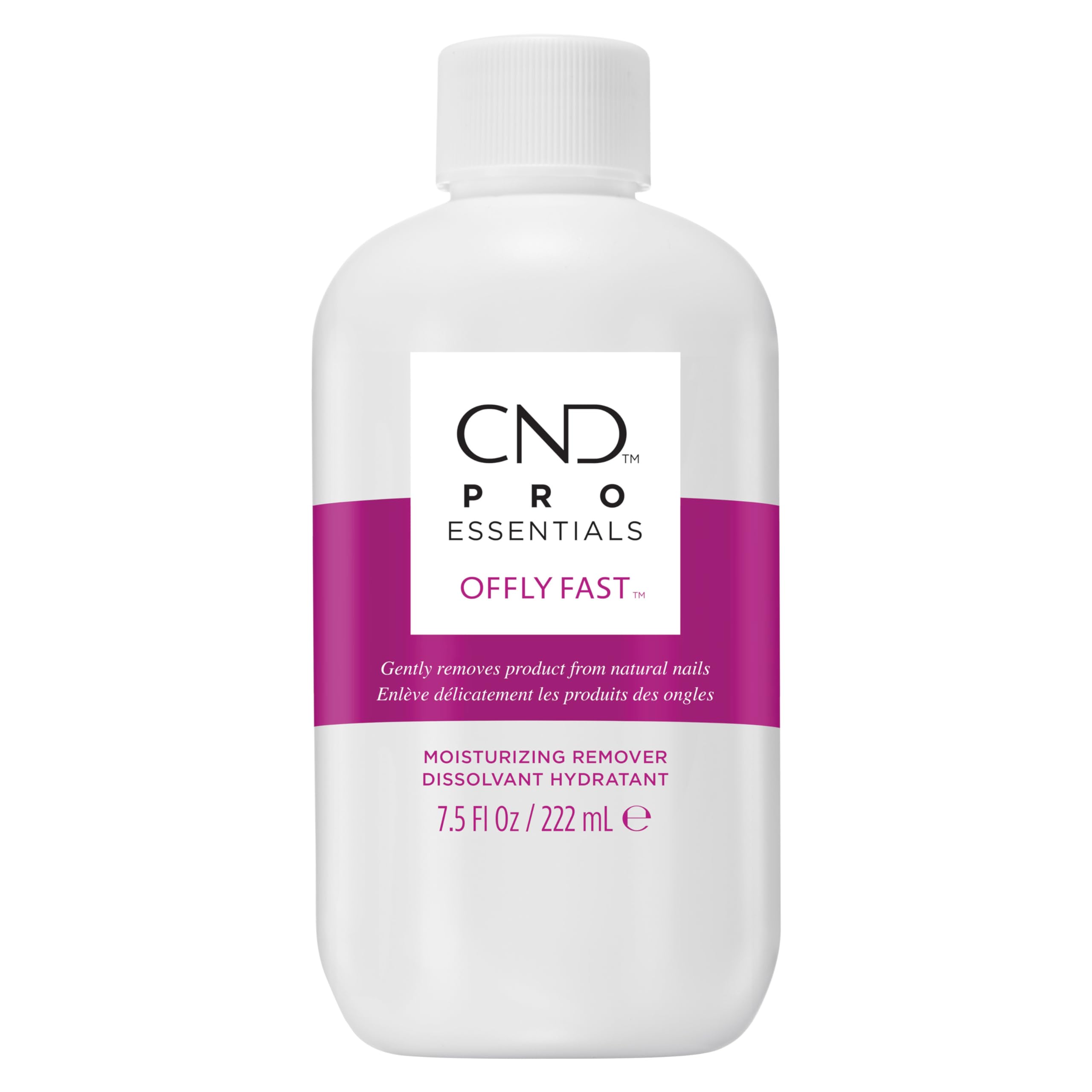 CND bottle front view showing label and size, highlights professional remover benefit