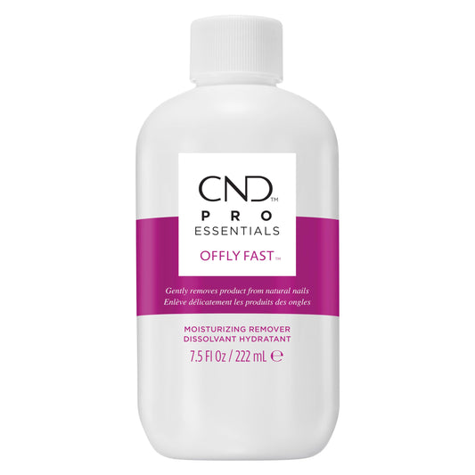 CND bottle front view showing label and size, highlights professional remover benefit