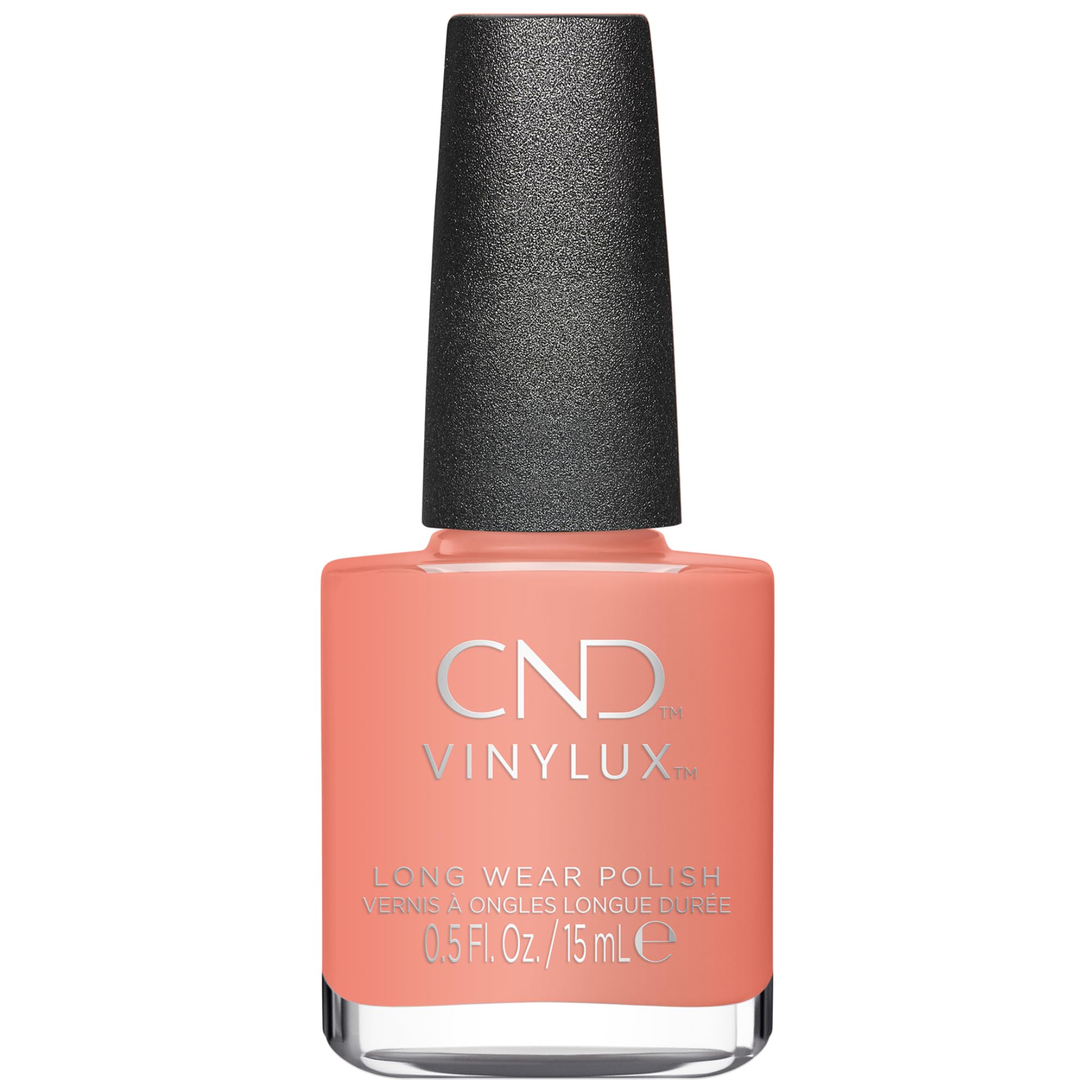 CND Rule Breaker front bottle view showing coral color and neat label for confident choice