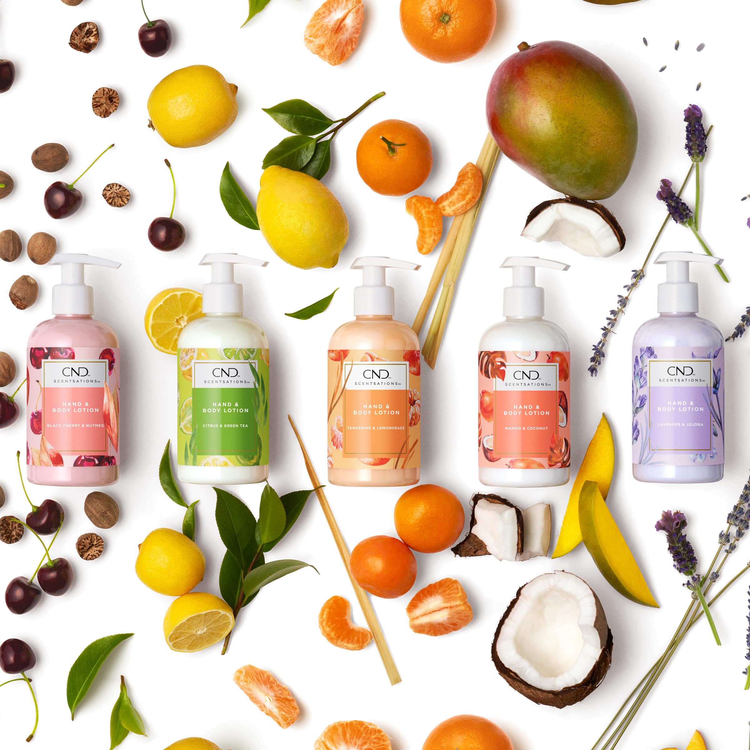 CND Scentsations lifestyle shot with citrus and green tea suggesting refreshing scent benefit