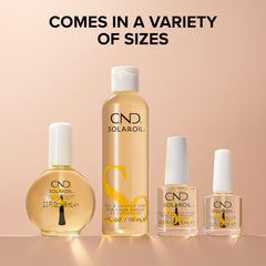 CND SolarOil lifestyle bathroom vanity scene showing daily routine convenience benefit