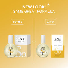 CND SolarOil oil texture pour highlighting lightweight consistency and non-greasy benefit
