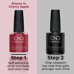 CND Wildfire painted nail close-up showing chip-resistant shine
