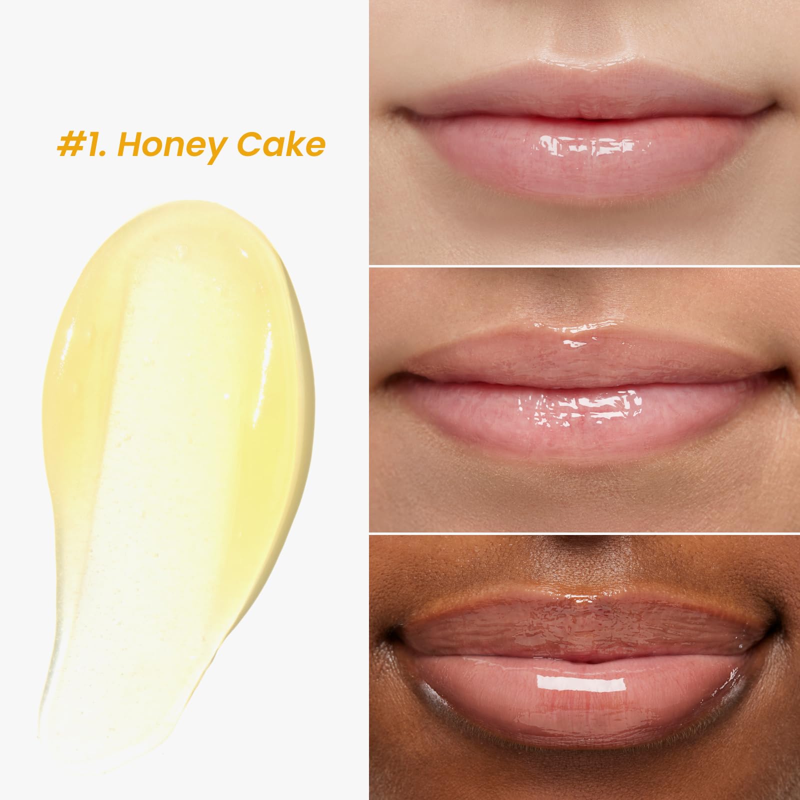 CNP Lipcerin on lips studio shot with warm honey tint and radiant shine