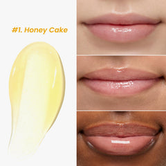 CNP Lipcerin on lips studio shot with warm honey tint and radiant shine