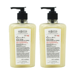 C. O. Bigelow foam texture on hand illustrating rich lather and gentle cleansing